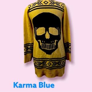 Karma Blue Skull Cardigan